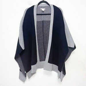 NWT - REBECCA MINKOFF RUANA IN BLACK & GREY